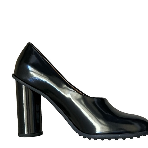 Bottega Veneta Atomic Shiny Leather Cylinder Heel Pumps New Size 9.5